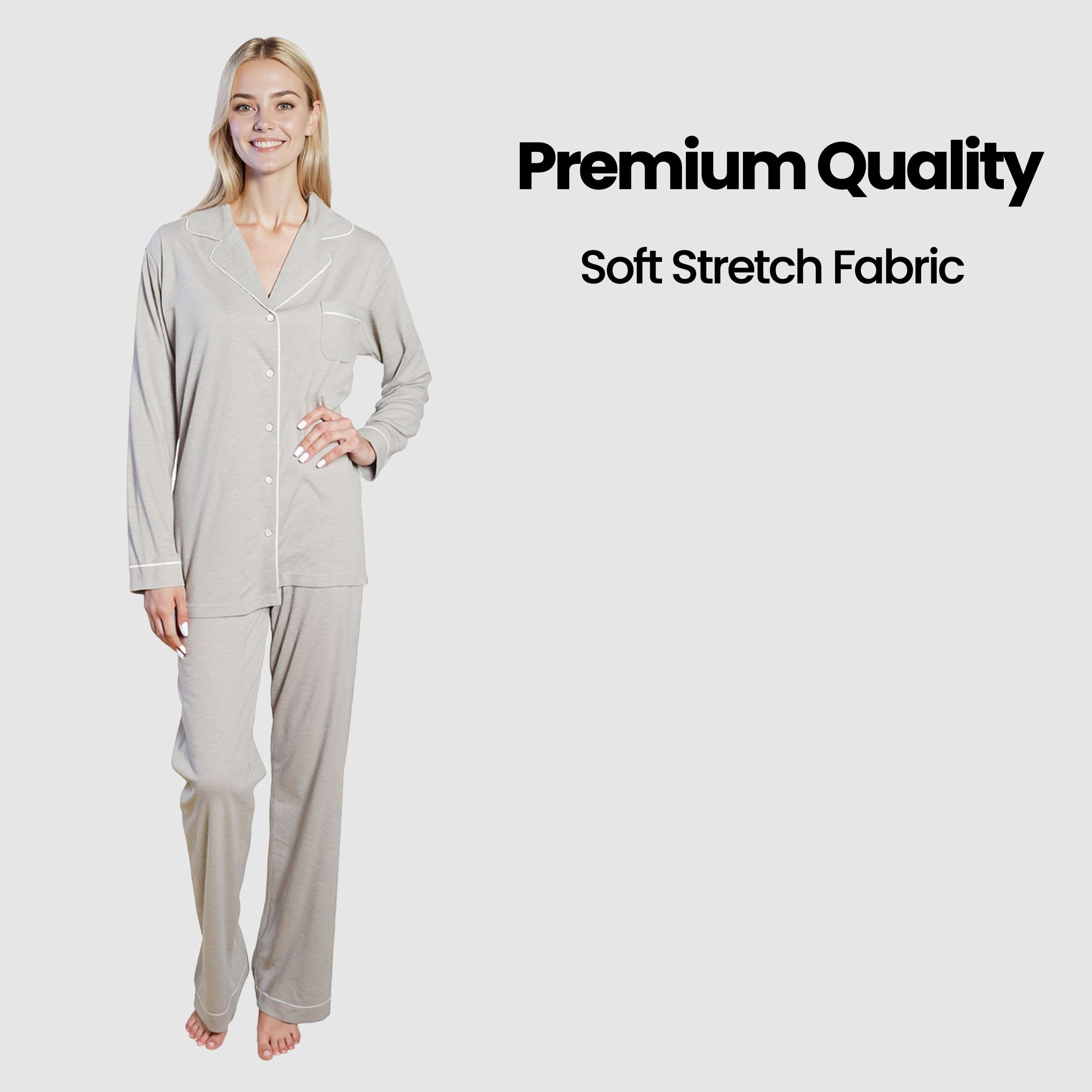 Women's Grey Soft Touch Pyjama Set