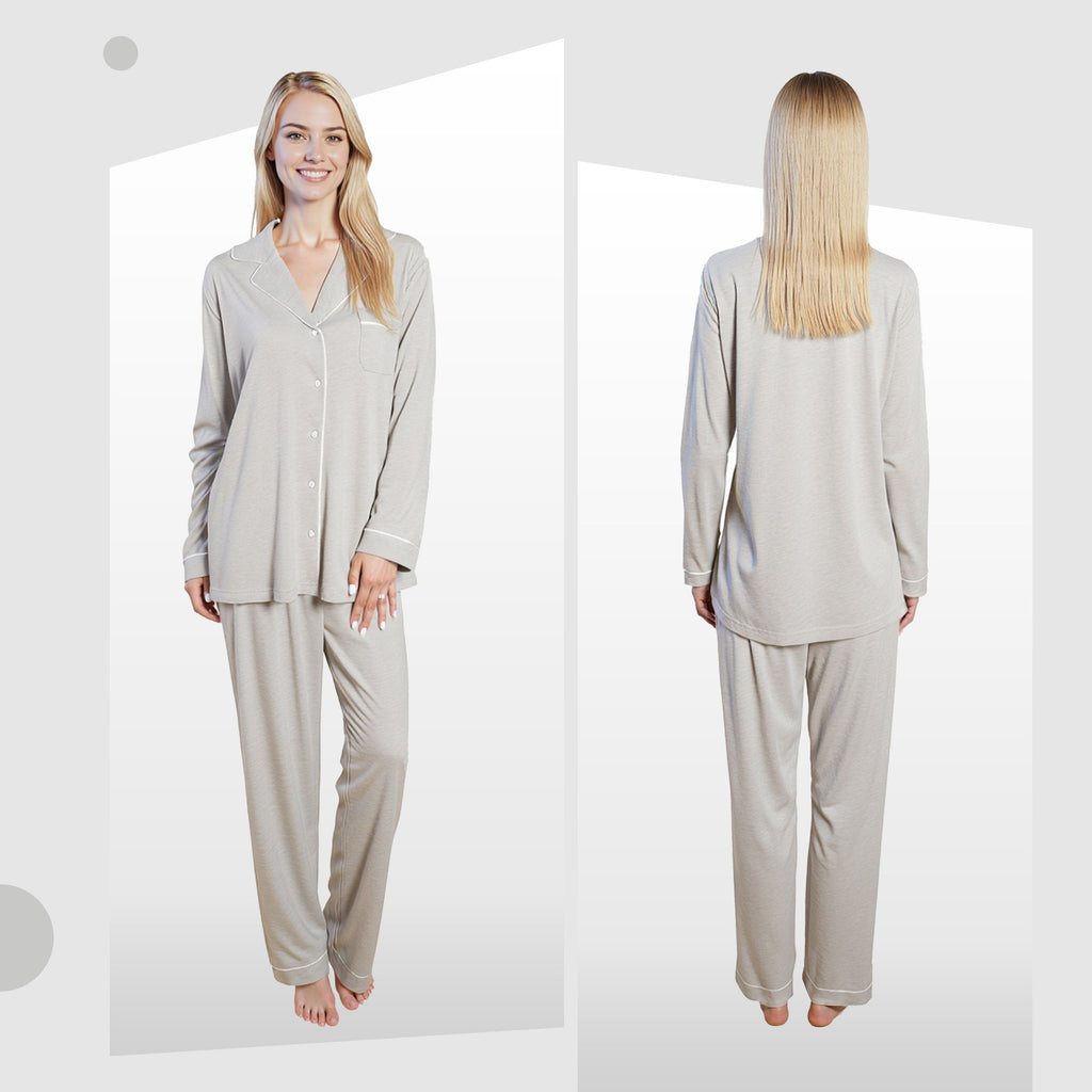 Women's Grey Soft Touch Pyjama Set