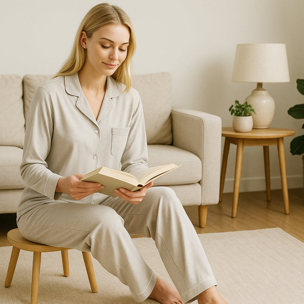 Women's Grey Soft Touch Pyjama Set