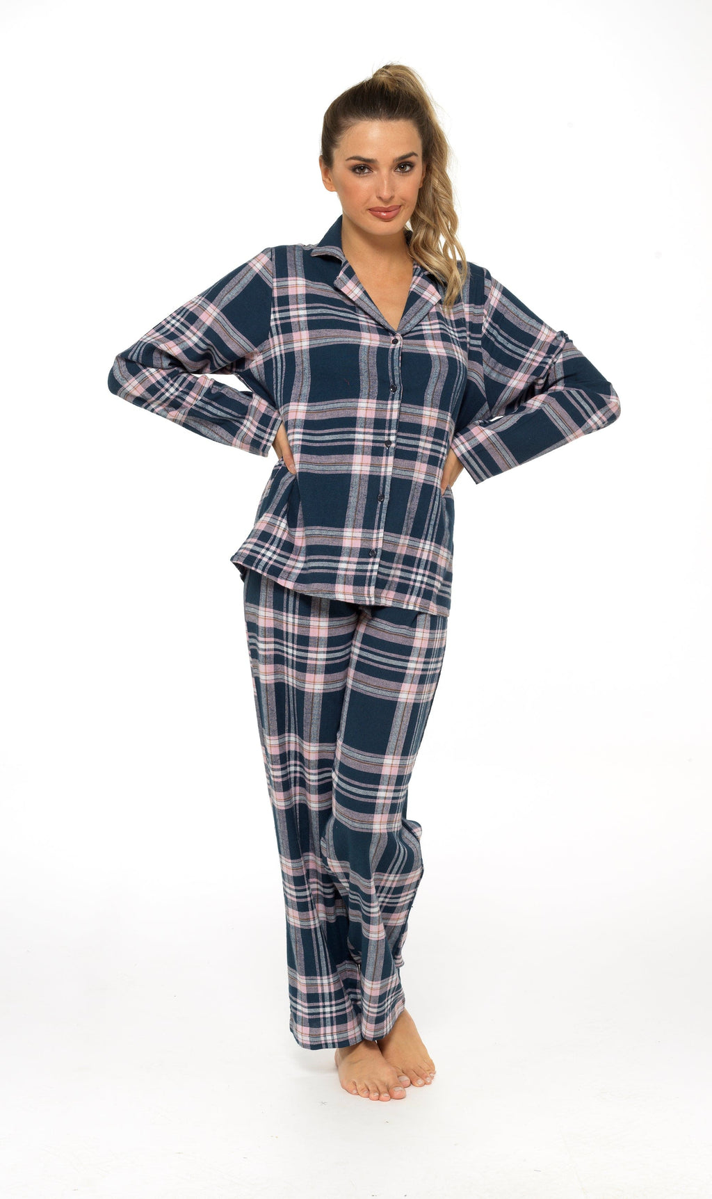 Women's Flannelette Check Pyjama Set