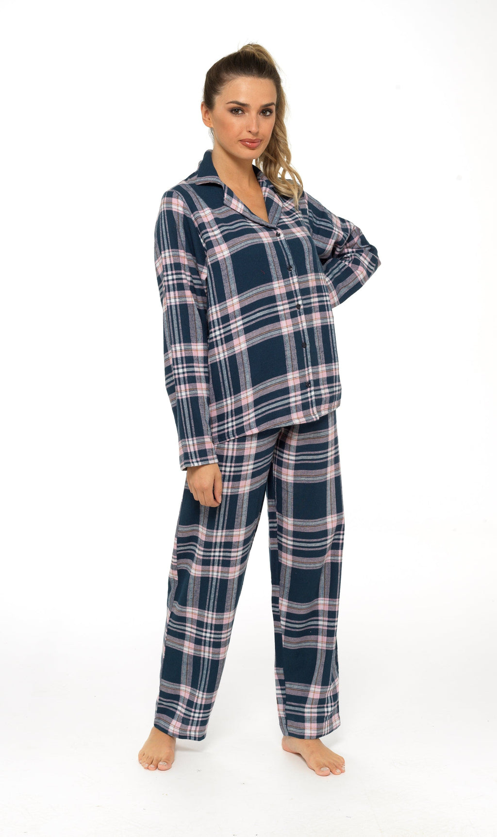 Women's Flannelette Check Pyjama Set