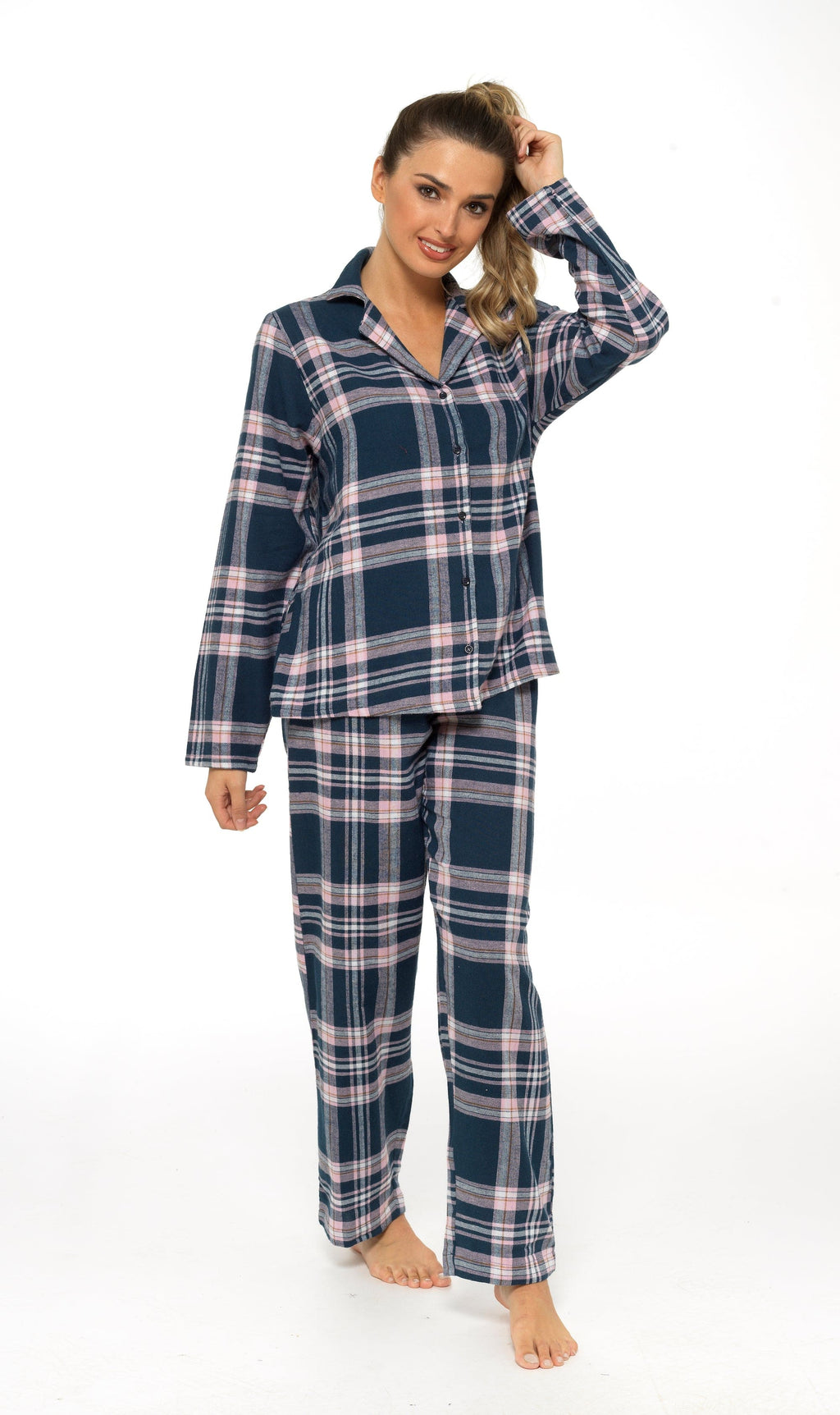 Women's Flannelette Check Pyjama Set