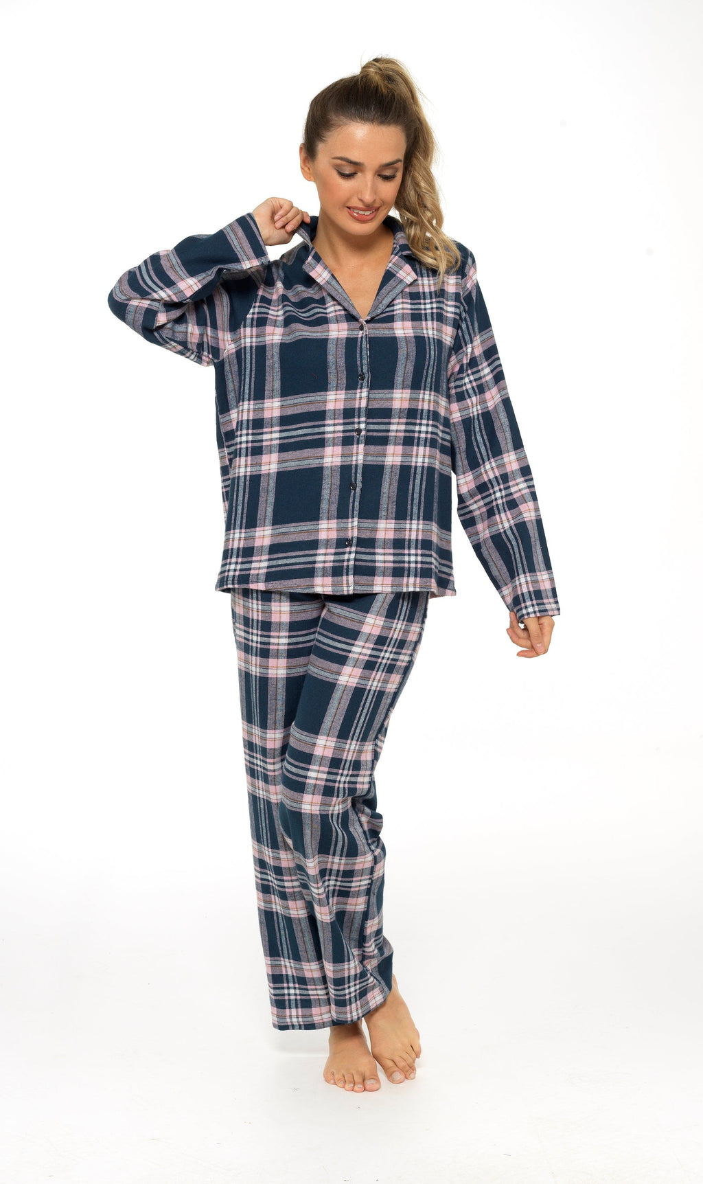 Women's Flannelette Check Pyjama Set