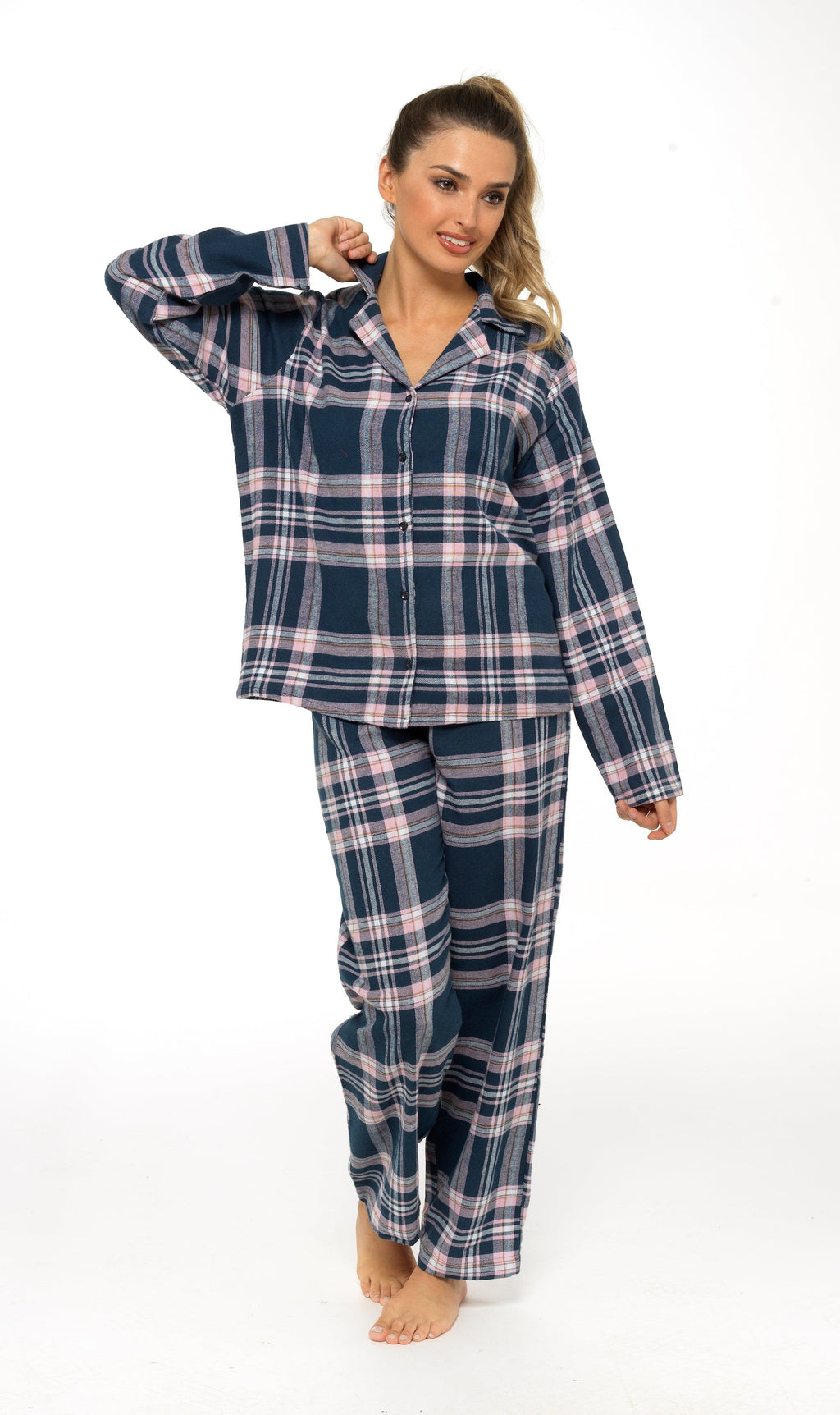 Women's Flannelette Check Pyjama Set