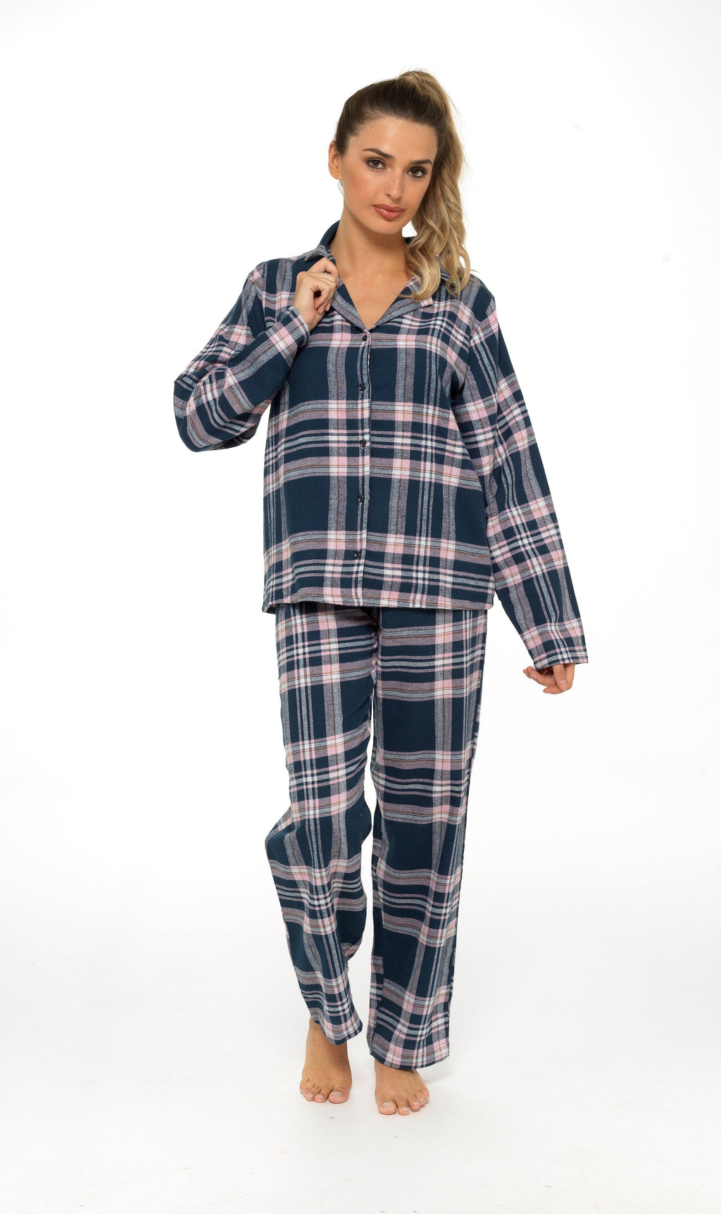 Women's Flannelette Check Pyjama Set