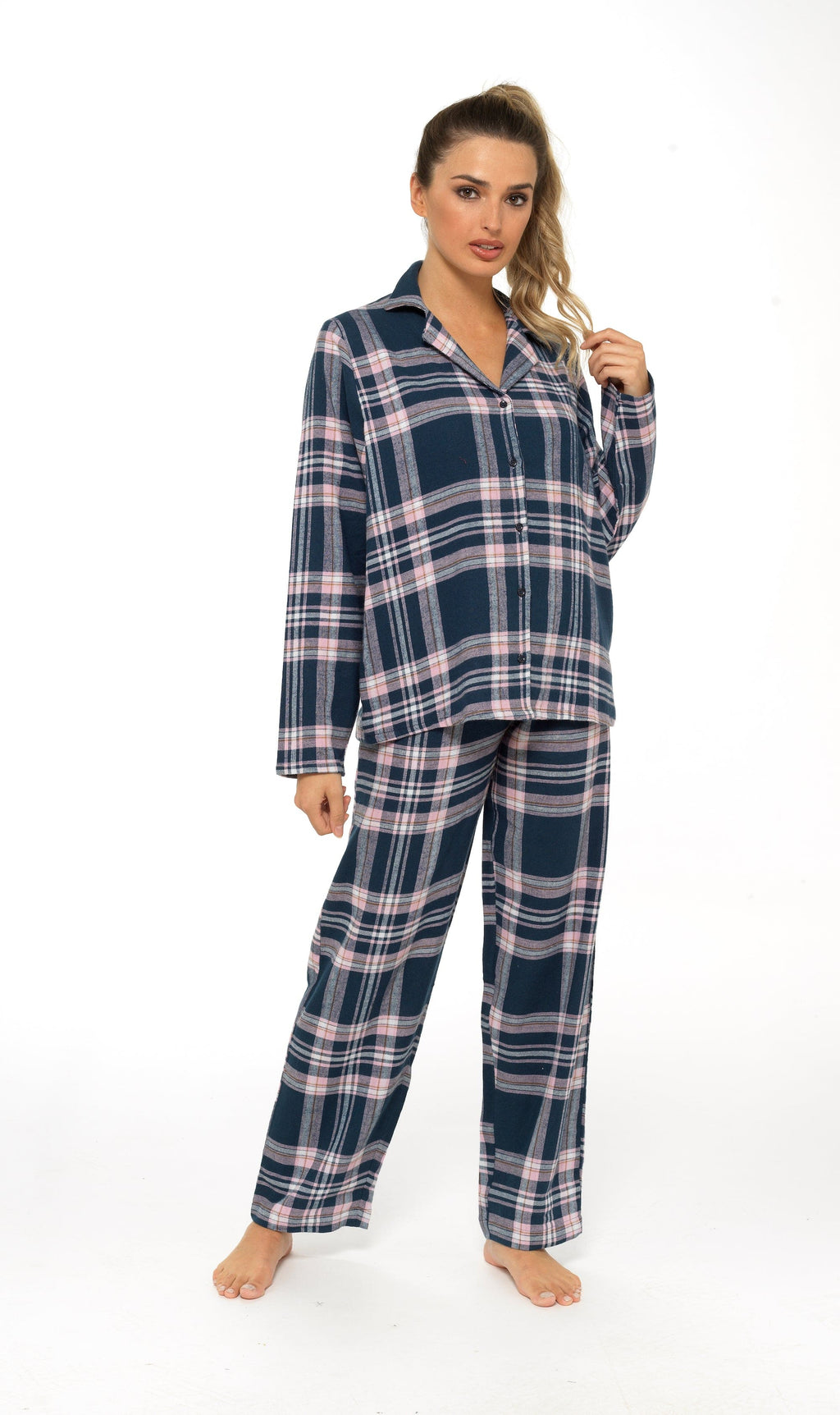 Women's Flannelette Check Pyjama Set