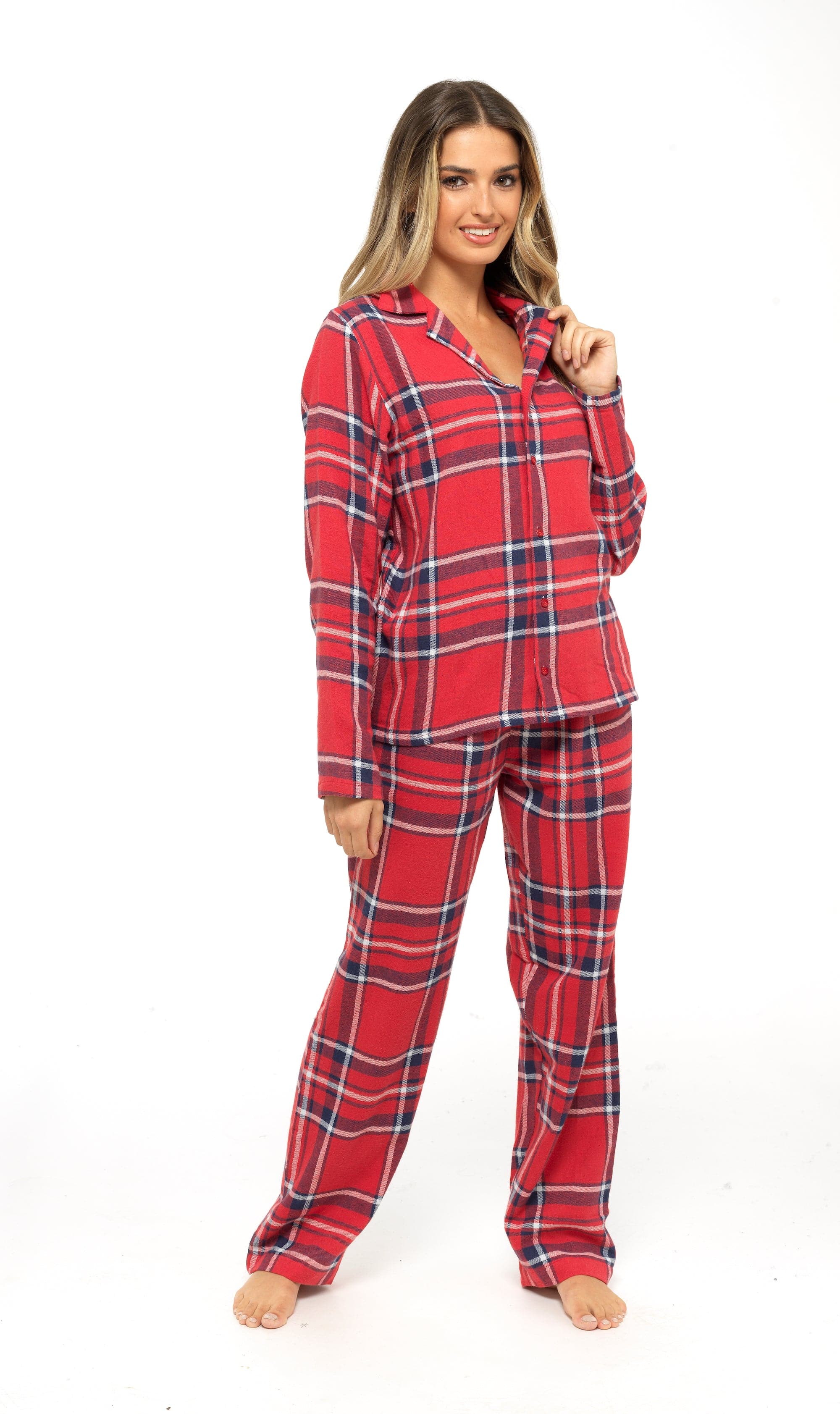 Women's Flannelette Check Pyjama Set