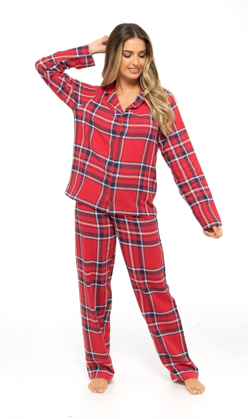 Women's Flannelette Check Pyjama Set