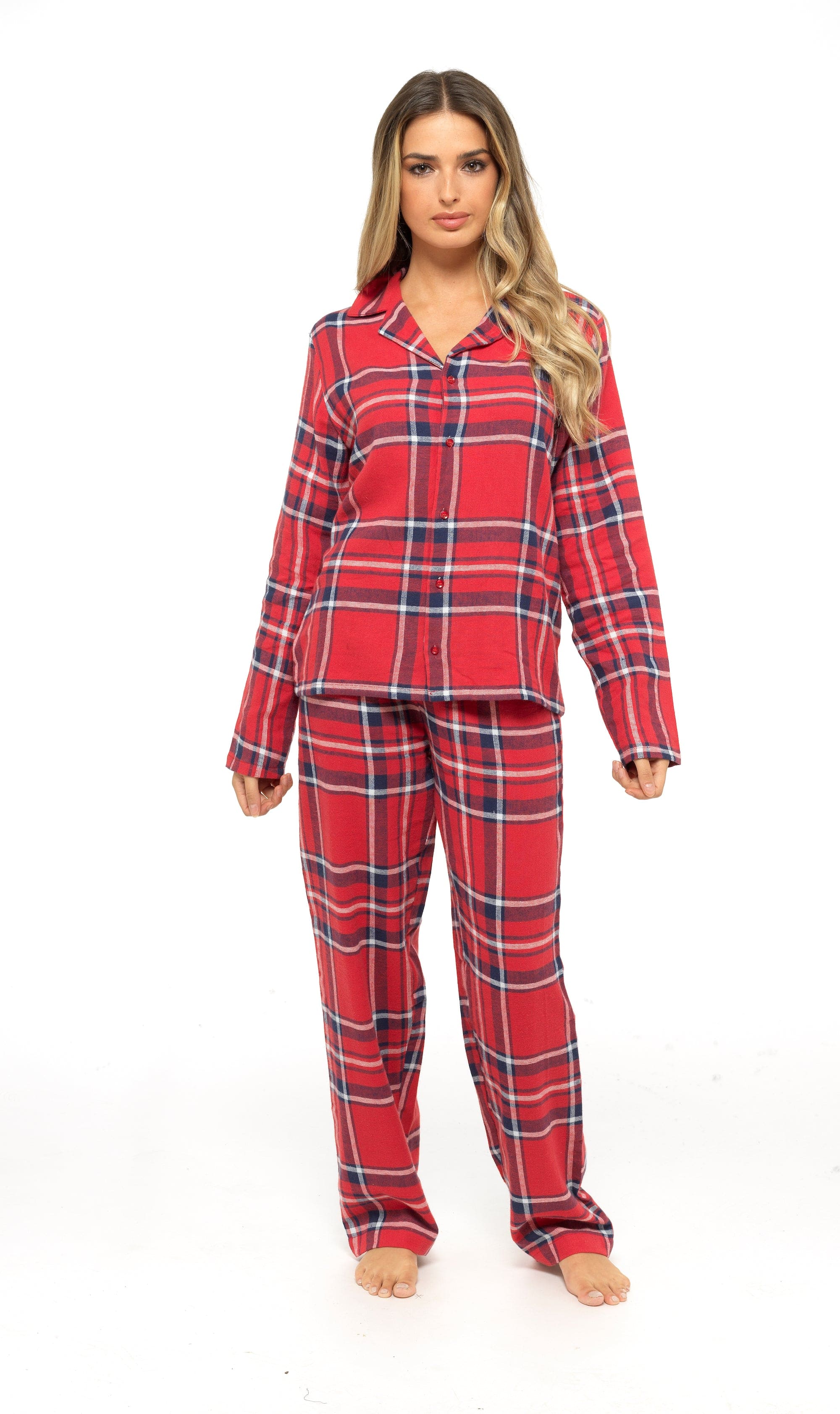 Women's Flannelette Check Pyjama Set
