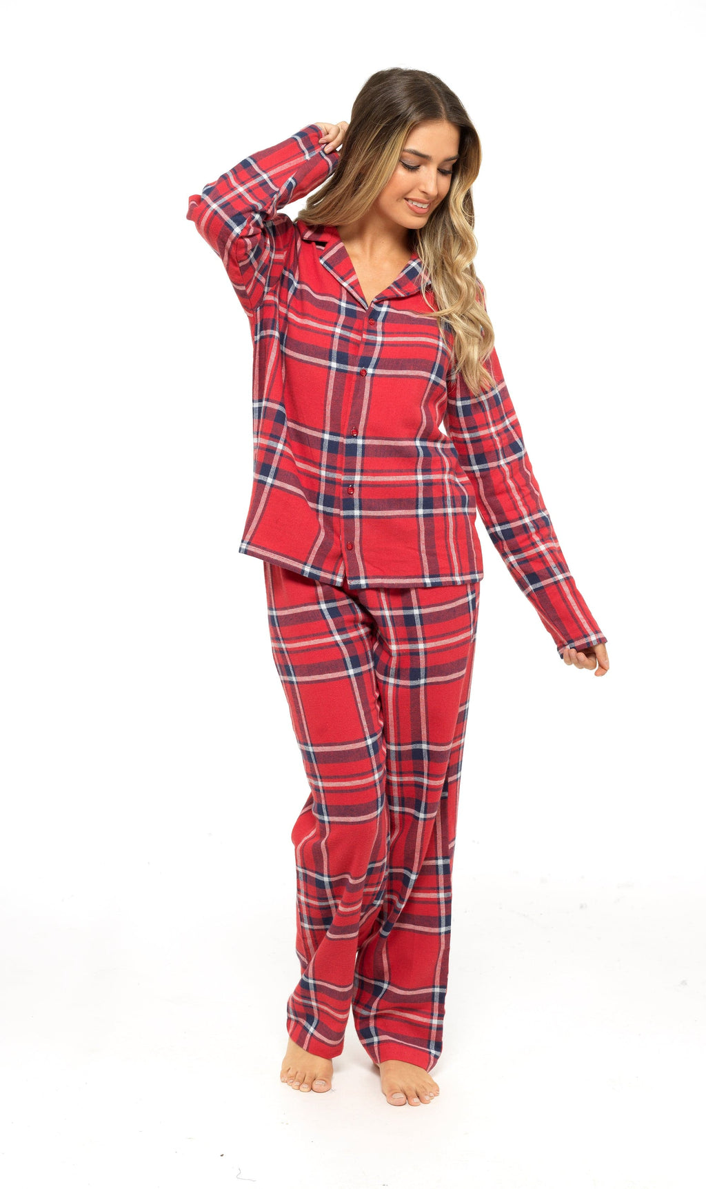 Women's Flannelette Check Pyjama Set