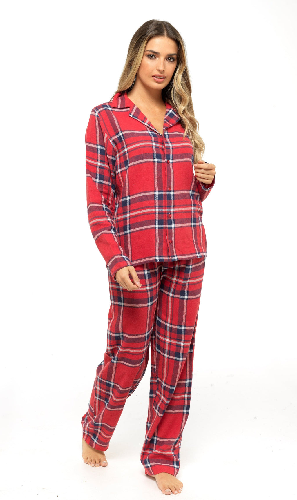 Women's Flannelette Check Pyjama Set