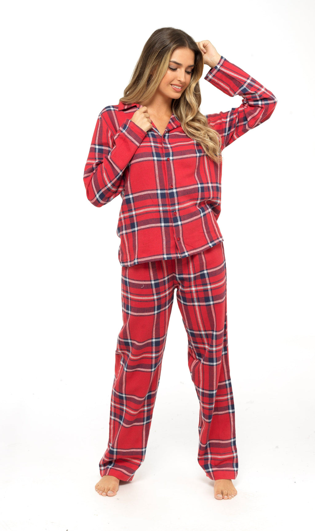Women's Flannelette Check Pyjama Set