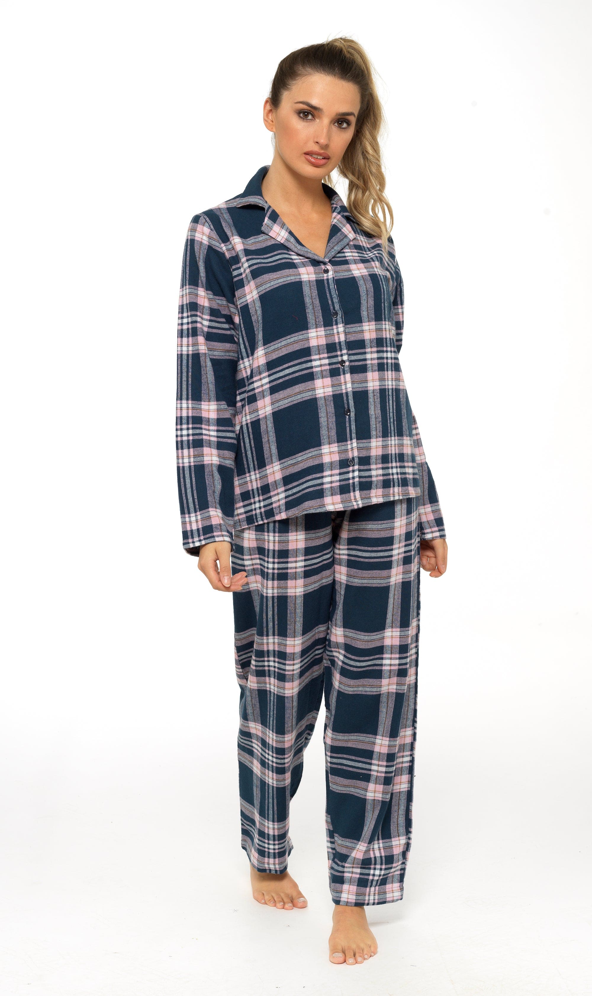 Women's Flannelette Check Pyjama Set