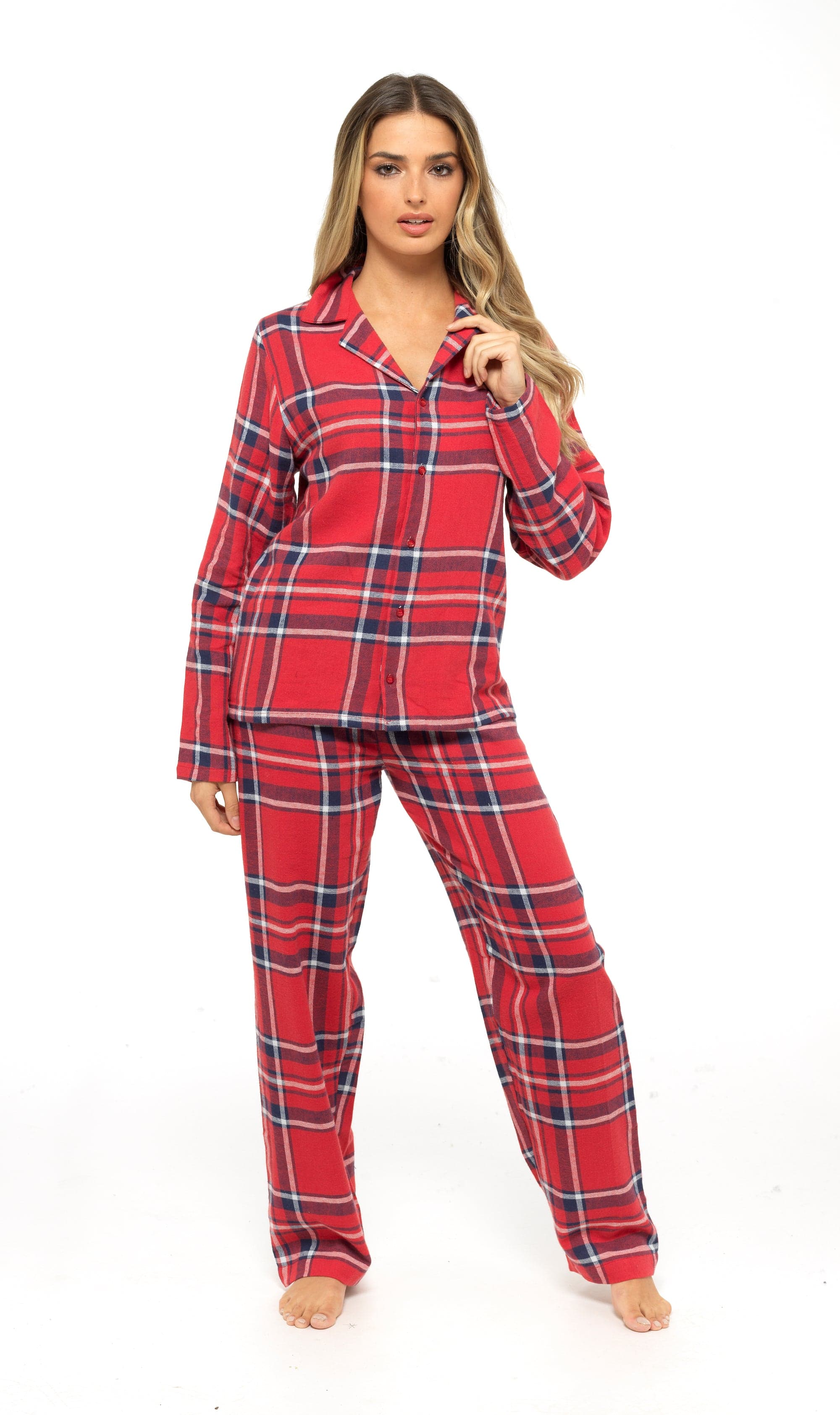 Women's Flannelette Check Pyjama Set