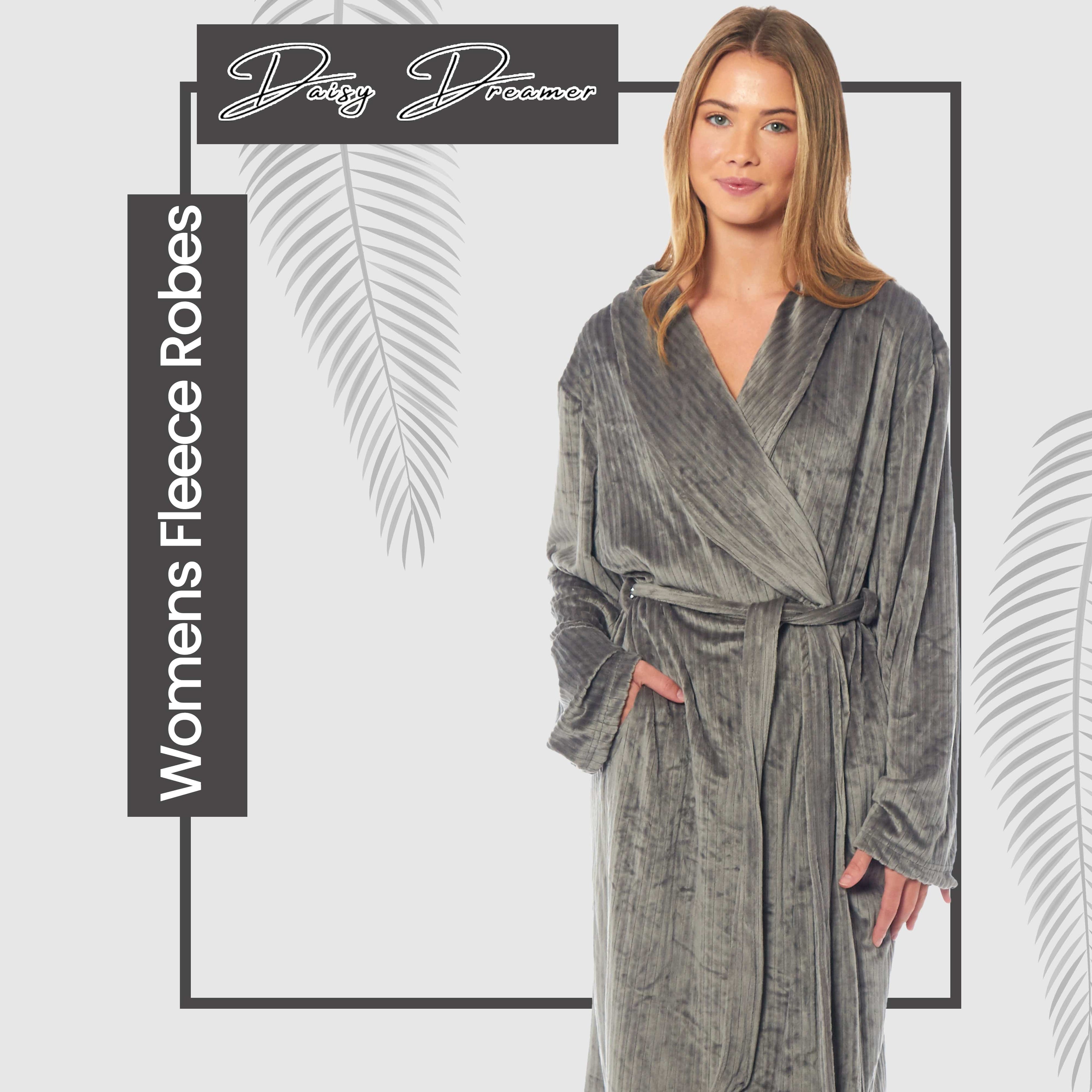 Women's Stripe Jacquard Long Dressing Gown